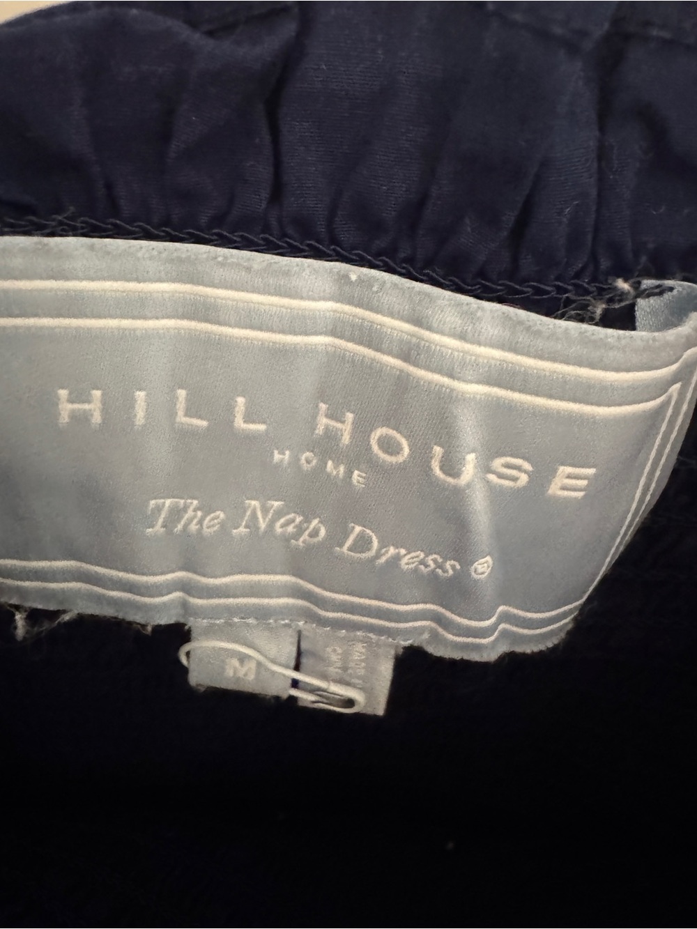Hill House Navy Blue Ruffled Strap Smocked Midi Dress - Picture 3 of 3